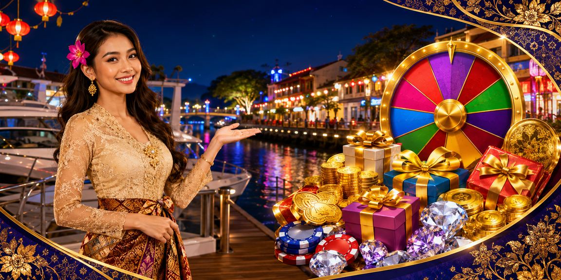 Suasana permainan roulette dengan corak batik Melaka melalui platform dalam talian 719